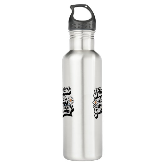 "Vriendelijkheid is gratis, geef het weg" Waterfles (Achterkant)