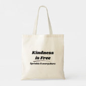 Vriendelijkheid is gratis strooi het overal Black Tote Bag (Achterkant)