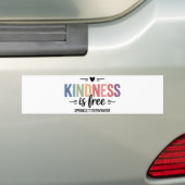 Vriendelijkheid is gratis strooi het overal rond bumpersticker (Op auto)