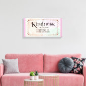 Vriendelijkheid is gratis - Strooi het overal rond Canvas Afdruk (Insitu (Woonkamer))