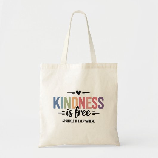 Vriendelijkheid is gratis strooi het overal rond tote bag (Voorkant)