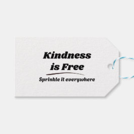 Vriendelijkheid is gratis strooi het overal rond Z Cadeaulabel