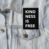 VRIENDELIJKHEID IS GRATIS Vetgedrukte Typografie B Button (Insitu)