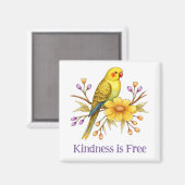 Vriendelijkheid is gratis vogelmagneet magneet (Voorkant / Achterkant)