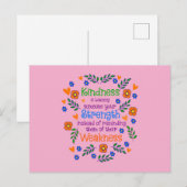 Vriendelijkheid is iemand je kracht lenen briefkaart (Voorkant / Achterkant)