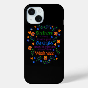 Vriendelijkheid is iemand je kracht lenen iPhone 15 case