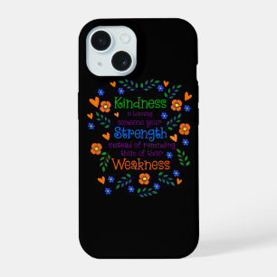 Vriendelijkheid is iemand je kracht lenen iPhone 15 case