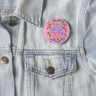 Vriendelijkheid is iemand je kracht lenen ronde button 5,7 cm