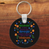 Vriendelijkheid is iemand je kracht lenen sleutelhanger (Voorkant)