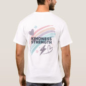 Vriendelijkheid is kracht positief citaat minimali t-shirt (Achterkant)