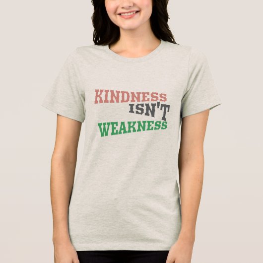 Vriendelijkheid is macht Tri-Blend shirt (Voorkant)