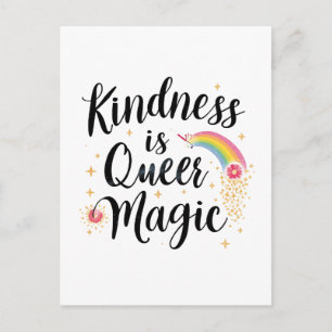 Vriendelijkheid Is Magie Regenboog Citaat LGBTQ+ Briefkaart