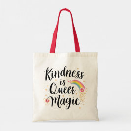 Vriendelijkheid Is Magie Regenboog Citaat LGBTQ+ Tote Bag