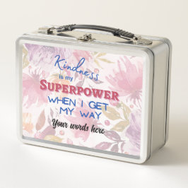 Vriendelijkheid is mijn superkracht Metal Lunchbox