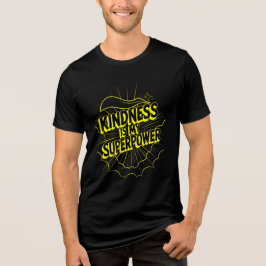 Vriendelijkheid is mijn superkracht Neon stripstij Tri-Blend Shirt