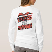 Vriendelijkheid is mijn superkracht Stout Comic-St T-shirt (Achterkant)