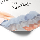 "Vriendelijkheid is mooi" Motivatie Waterverf Poster (Hoek)