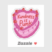 Vriendelijkheid Is Punk Hart Cake | Schattig Alter Sticker (Vel)