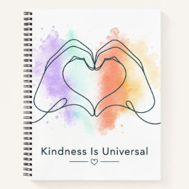 Vriendelijkheid Is Universeel Pride Hart Ontwerp Notitieboek
