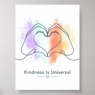 Vriendelijkheid Is Universeel Pride Hart Ontwerp Poster