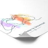 Vriendelijkheid Is Universeel Pride Hart Ontwerp Poster (Hoek)