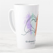 Vriendelijkheid is universeel Pride Heart Design Latte Mok (Linkerhoek)