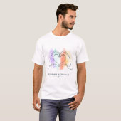 Vriendelijkheid is Universele Trots Hart Ontwerp T-shirt (Voorkant volledig)