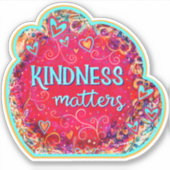 Vriendelijkheid is van belang  bloemeninspiratie R Sticker (Voorkant)