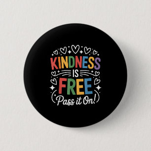 Vriendelijkheid is vrij om het op een positieve qu ronde button 5,7 cm