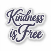 Vriendelijkheid is vrije Sticker (Voorkant)
