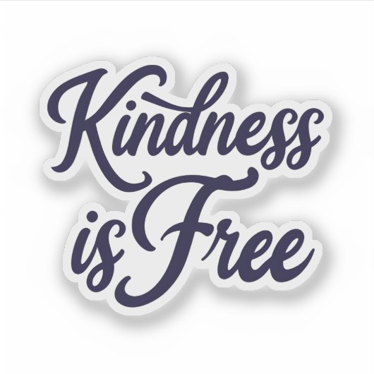 Vriendelijkheid is vrije Sticker (Voorkant)