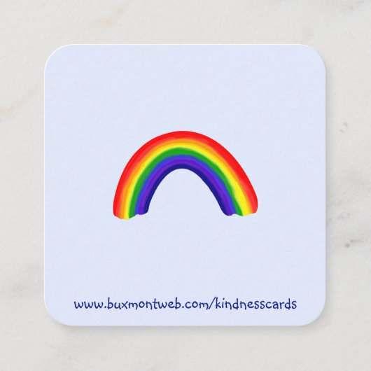 Vriendelijkheid Kaart: "Je verdient het om gelukki Vierkante Visitekaartje (Achterkant)