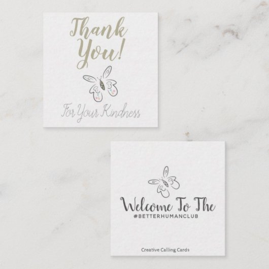 Vriendelijkheid Kaarten Contactkaartje (Voorkant / Achterkant)