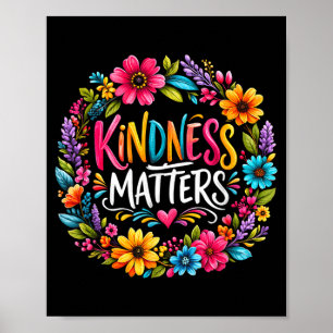 Vriendelijkheid Kleurrijke Bloem Inspirerende Spre Poster