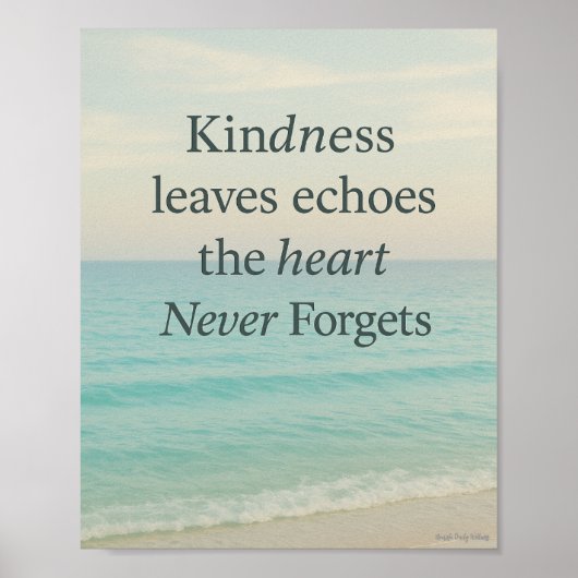 Vriendelijkheid laat echo's achter poster (Voorkant)