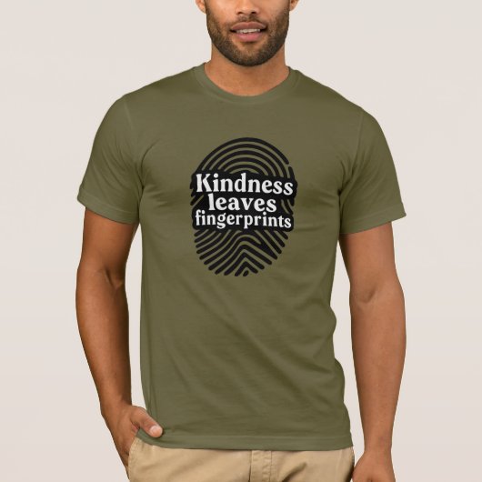 Vriendelijkheid Laat Vingerafdrukken T-shirt (Voorkant)