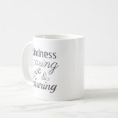 Vriendelijkheid Liefde Grijs Verheffen Positief Koffiemok (Voorkant links)