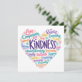 Vriendelijkheid, mededogen, empathie en respect kaart (Staand voorkant)