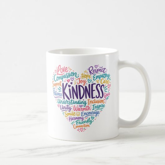 Vriendelijkheid, mededogen, empathie en respect koffiemok (Rechts)