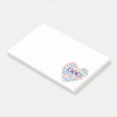 Vriendelijkheid, mededogen, empathie en respect post-it® notes (Schuin)