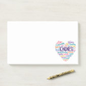 Vriendelijkheid, mededogen, empathie en respect post-it® notes (Op bureau)