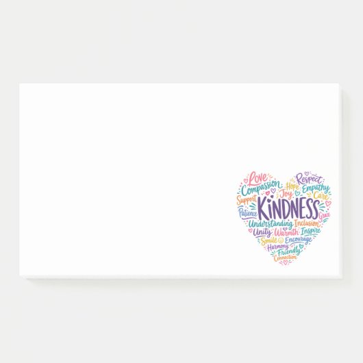 Vriendelijkheid, mededogen, empathie en respect post-it® notes (Voorkant)
