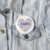 Vriendelijkheid, mededogen, empathie en respect ronde button 7,6 cm (In situ)