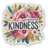 Vriendelijkheid omarmen door levendige bloemenkuns sticker (Voorkant)