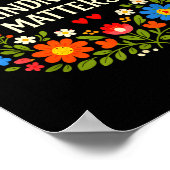 Vriendelijkheid Positief Bericht Bloem Kunst Inspi Poster (Hoek)