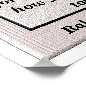 Vriendelijkheid Poster (Hoek)