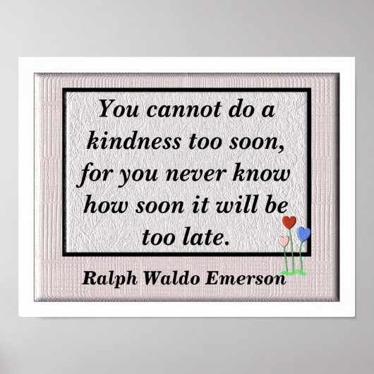 Vriendelijkheid Poster (Voorkant)