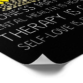 Vriendelijkheid Problemen Zelfliefde Therapie Gees Poster (Hoek)