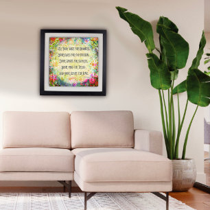  vriendelijkheid Quote Floral Inspirivity Poster