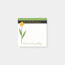 Vriendelijkheid Quote Geel Bloemen Inspirerend 3 x Post-it® Notes